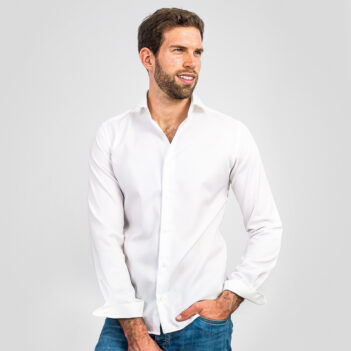 C002CCPR000010 Camisa Corte Italiano Custom Fit Oxford blanca-