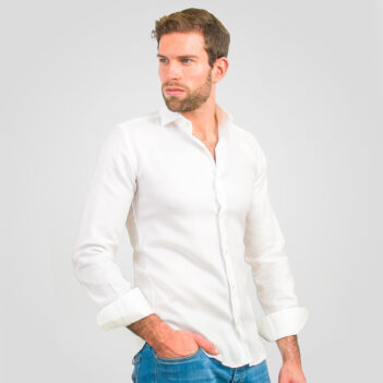C4SC000002 Camisa corte italiano Slim Fit Blanca-