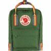 Mochila Fjällräven Kånken Rainbow mini Verde de 7 litros