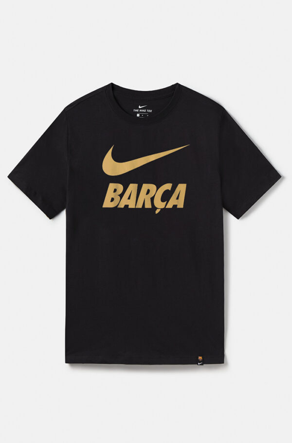 Camiseta negra logo Nike Barca