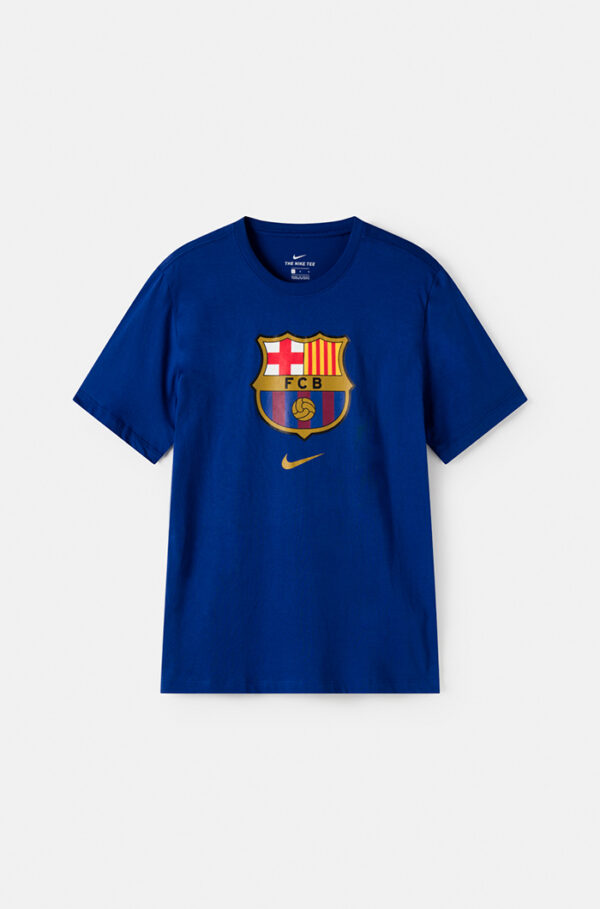 Camiseta Nike azul escudo oro