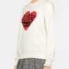 Sudadera para mujer Love Moschino en color blanco crema con estampado de corazón - Imagen 2