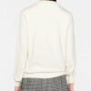 Sudadera para mujer Love Moschino en color blanco crema con estampado de corazón - Imagen 4