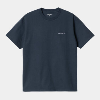 Camiseta para hombre Carhartt script embroidery color atom blue