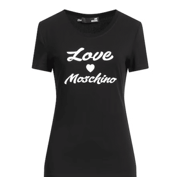 Camiseta Love Moschino para mujer color negro con letras estampadas